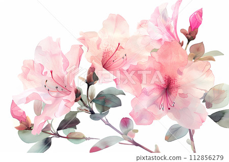 杜鵑花（水彩）“AI生成圖像” 112856279