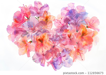 心形杜鵑花“AI生成圖像” 112856673