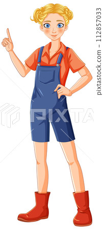 Confident Worker Presenting an Idea Confident Worker Presenting an Idea 112857033