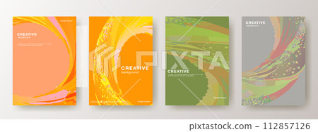 抽像美麗圖案設計模板 112857126