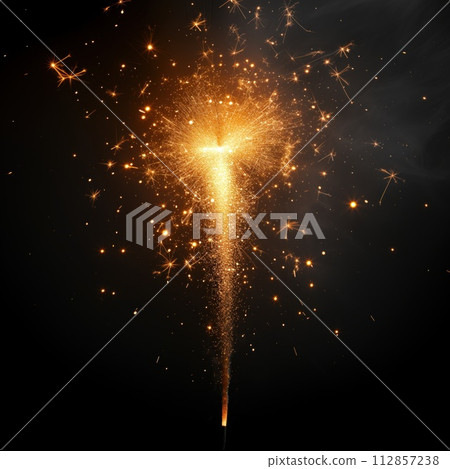 colored fireworks, on a black background 112857238