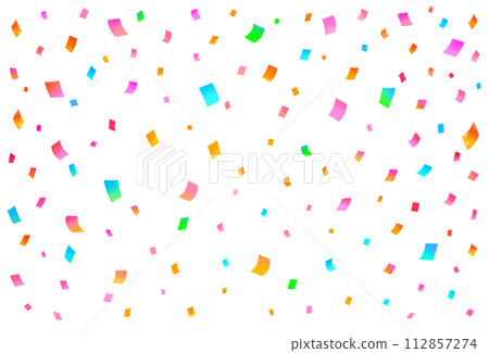 水彩五彩紙屑多彩 112857274