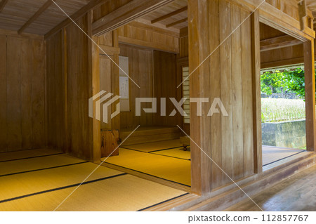 Traditional home and interior of Okinawa Village at Ocean Expo Park in Okinawa, Japan Traditional home and interior of Okinawa Village at Ocean Expo Park in Okinawa, Japan 112857767