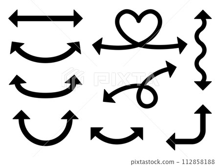 一組簡單的雙箭頭 一組簡單的雙箭頭 112858188