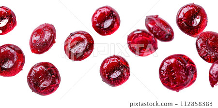 Isolated Erythrocytes on White Background - Red Blood Cells 112858383