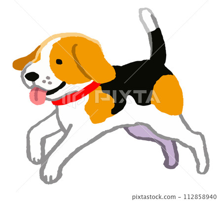 奔跑的比格犬 112858940
