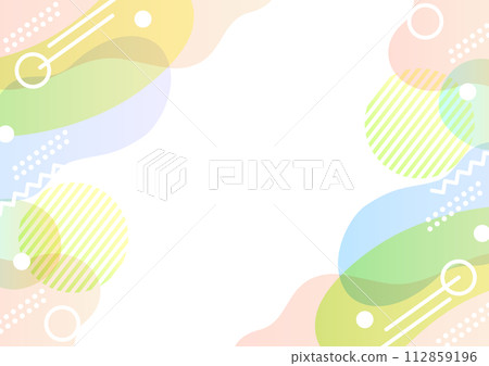 Fluid shape watercolor style geometric pattern colorful frame background size ratio 3:4 Fluid shape watercolor style geometric pattern colorful frame background size ratio 3:4 112859196