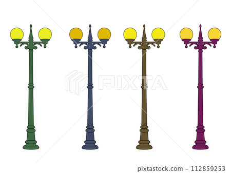 Street light illustration set Street light illustration set 112859253