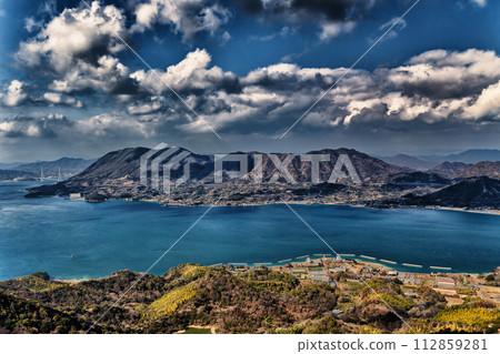 Ikuchijima from Iwakijima Sumiyoshiyama Observation Deck 112859281