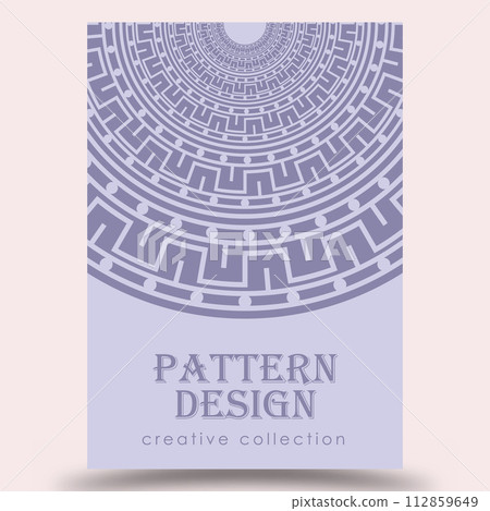 Circular ornament. The idea of a banner, brochure, catalog, or booklet. A template for creative design 112859649