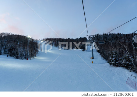 Yuzhno-Sakhalinsk, Match 03.2024 Ski resort Mountain Air Resort, Yuzhno-Sakhalinsk, Russia. 112860301