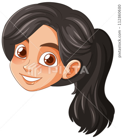 Cheerful Girl with a Playful Smile 112860680