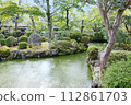 Kyoto townscape Gion/Higashiyama area Kiyomizu Temple Japanese style garden with pond 112861703