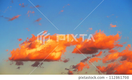Beautiful scenery of sunset sky in december 112861708