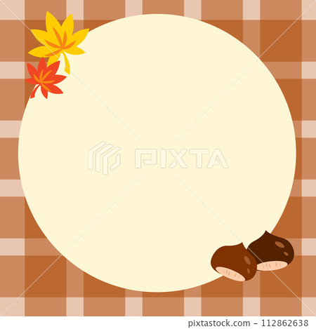 Autumn leaves and chestnut frame Autumn leaves and chestnut frame 112862638