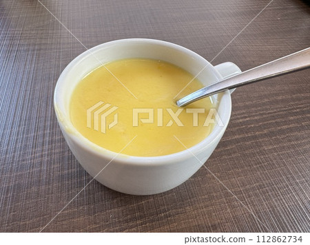 delicious corn potage soup 112862734