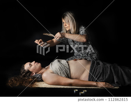 woman and energy healing woman and energy healing 112862815
