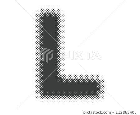 半色調字母大寫字母 L 112863403