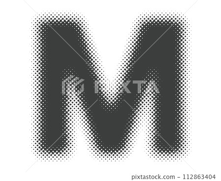 半色調字母大寫字母 M 112863404