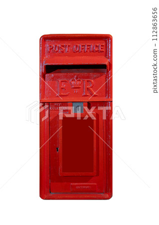 English mailbox isolated on white background 112863656