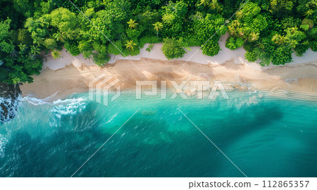 Beach Sand Sea Shore with Blue wave and white foamy summer background,Aerial beach top view overhead seaside. Beach Sand Sea Shore with Blue wave and white foamy summer background,Aerial beach top view overhead seaside. 112865357
