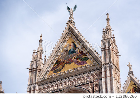 Facade decoration of the cathedral of Siena 112866260