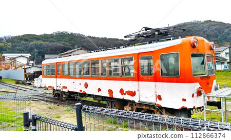 倉敷市兒島下津電鐵遺址風道上保存的舊下津站及舊車輛 112866374