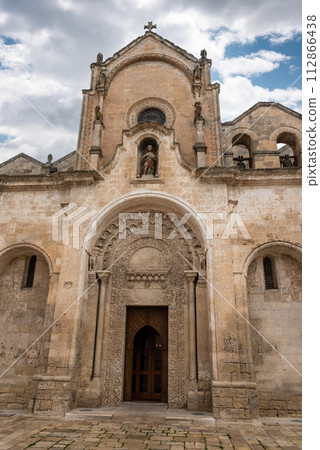 Portal of the church Saint John the Baptist in Matera, Italy 112866438