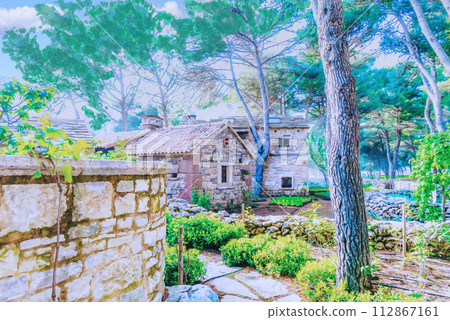 European old folk house image 112867161