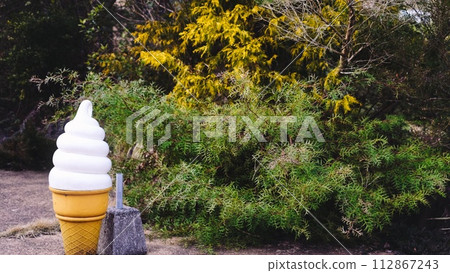 Sign of soft cream Sign of soft cream 112867243