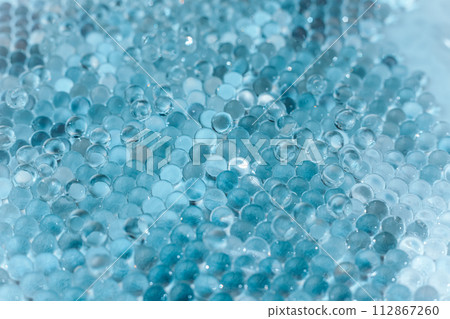 Blue Hydrogel Balls or Aqua Crystal Jelly Soil for Flower or Plant or Home background Blue Hydrogel Balls or Aqua Crystal Jelly Soil for Flower or Plant or Home background 112867260
