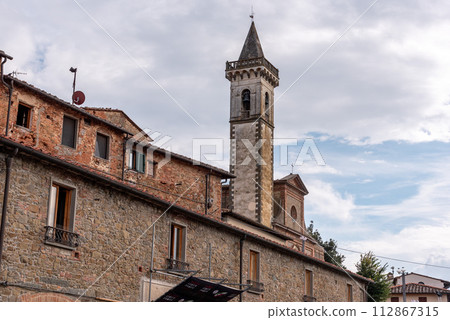 The Holy Cross church in Vinci, Tuscany, baptismal church of genius Leonardo da Vinci 112867315