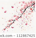 櫻花水彩插圖 112867425