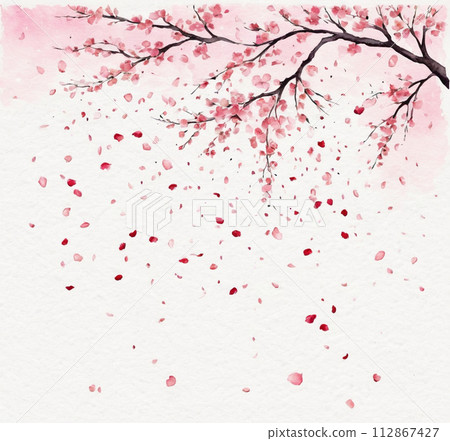 櫻花水彩插圖 112867427