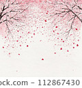 櫻花水彩插圖 112867430