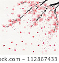 櫻花水彩插圖 112867433