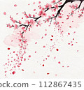 櫻花水彩插圖 112867435