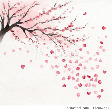櫻花水彩插圖 112867437