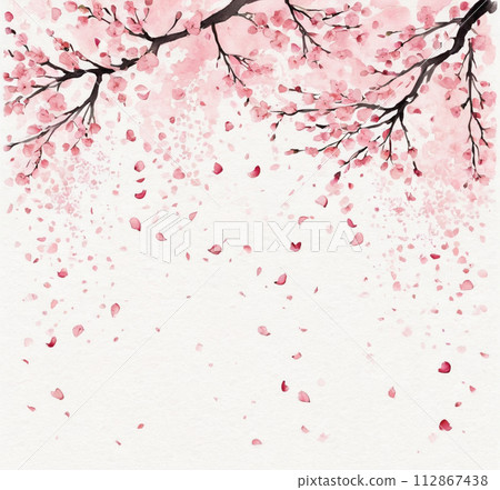 櫻花水彩插圖 112867438