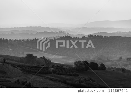 Typical Tuscan landscape near San Gimignano Typical Tuscan landscape near San Gimignano 112867441