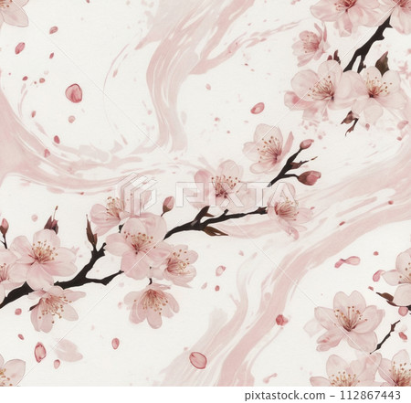 櫻花水彩插圖 112867443