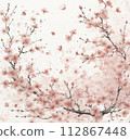 櫻花水彩插圖 112867448