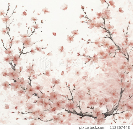 櫻花水彩插圖 112867448