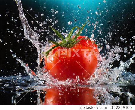 新鮮的西紅柿泡在水里 112869100
