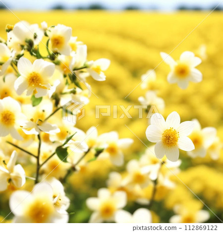 黃色的花朵到處都是 黃色的花朵到處都是 112869122