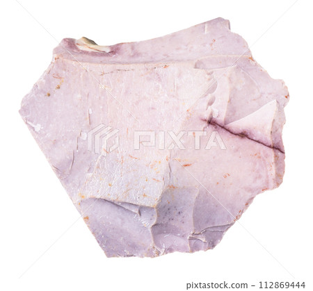 unpolished lilac mookaite mineral isolated 112869444