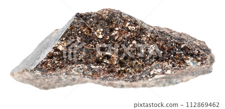 raw phlogopite mineral isolated on white raw phlogopite mineral isolated on white 112869462