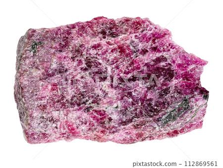 unpolished eudialyte gemstone isolated unpolished eudialyte gemstone isolated 112869561