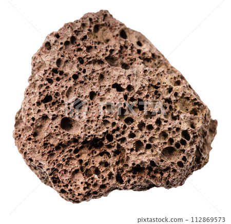 raw brown pumice isolated on white raw brown pumice isolated on white 112869573
