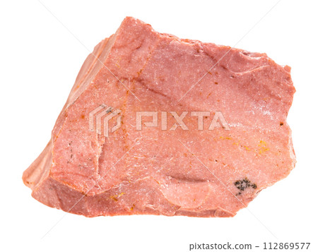 raw red mookaite mineral isolated on white 112869577